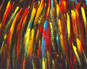 Artist Ralph White Painting Shooting Stars Is A Competition Winner In Abstracts Competition